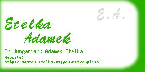 etelka adamek business card